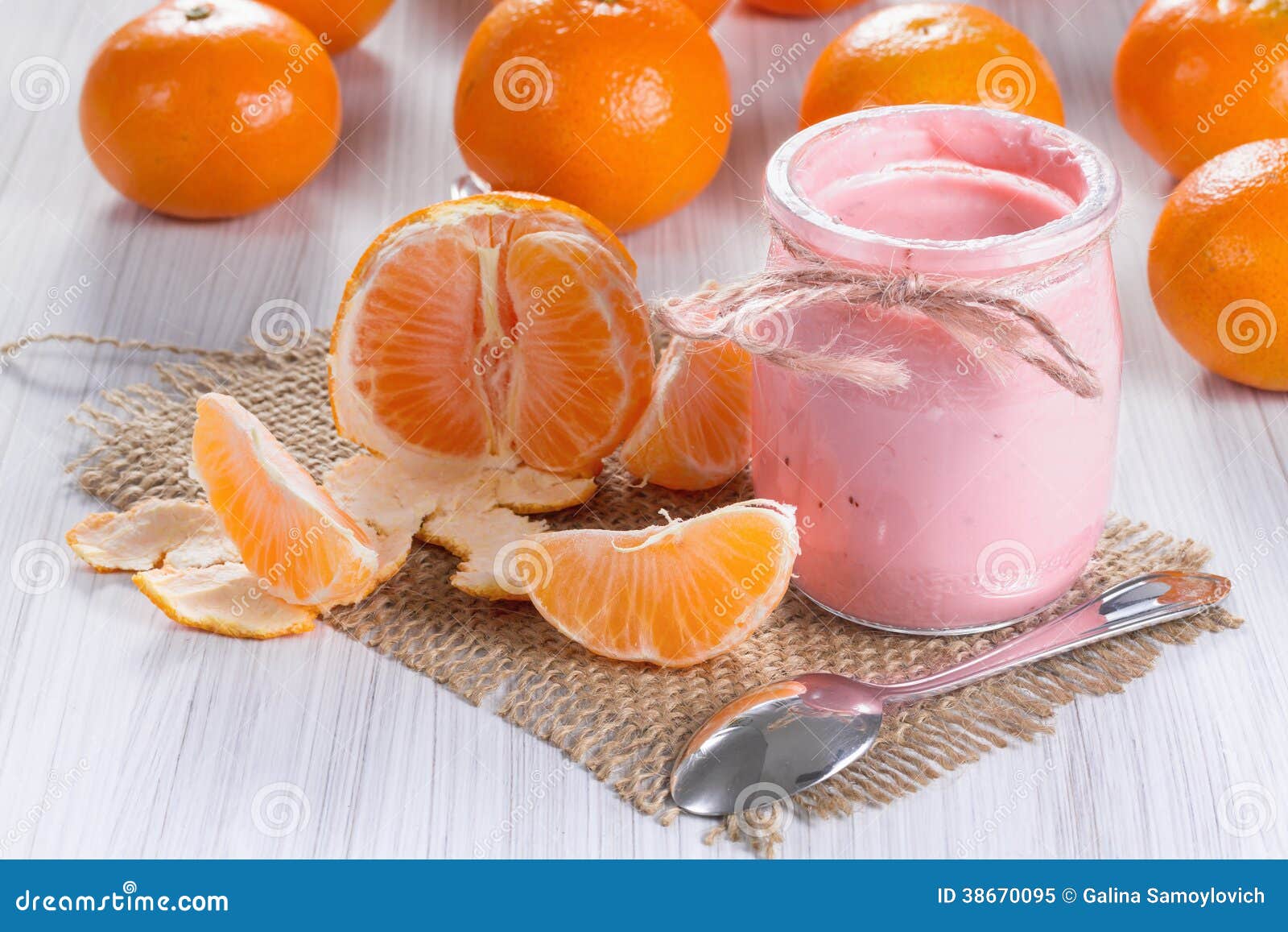 Mandarin yogurt stock image. Image of food, yoghurt, dairy 38670095