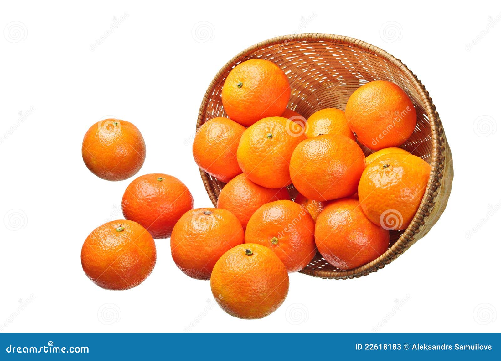 Mandarins near the basket stock image. Image of ripe 22618183