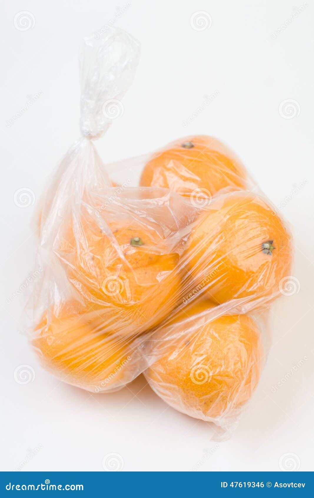 mandarins in the polyethylene bag 