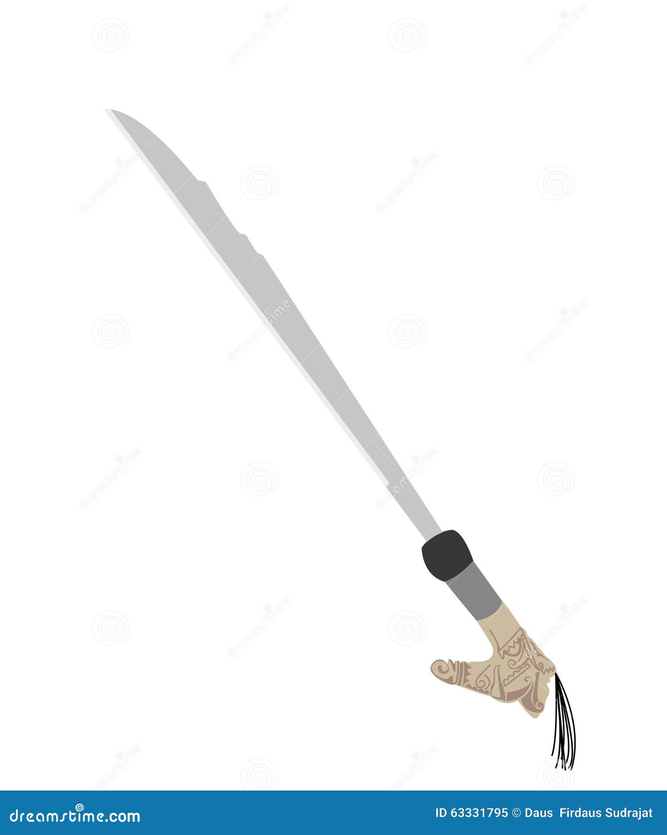  Mandau  Indonesian Traditional Weapons Stock Vector  