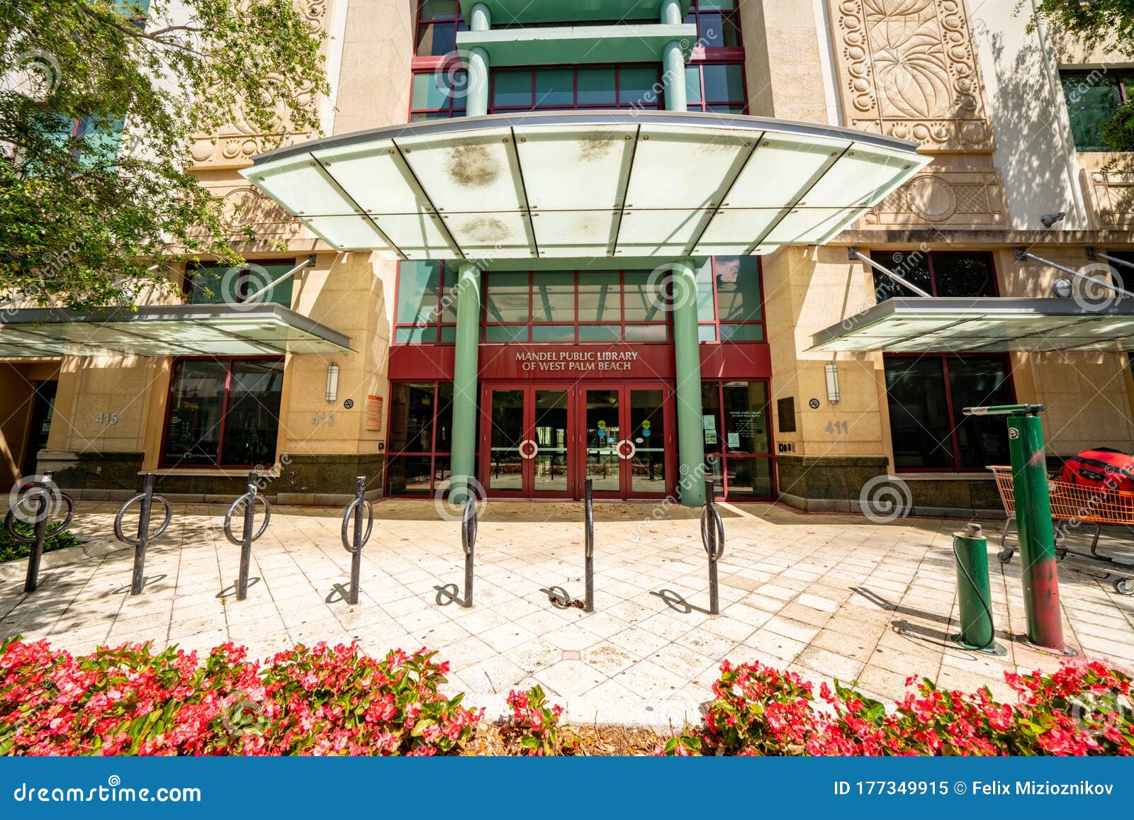 Mandel Public Library West Palm Beach FL Building Front Editorial Image