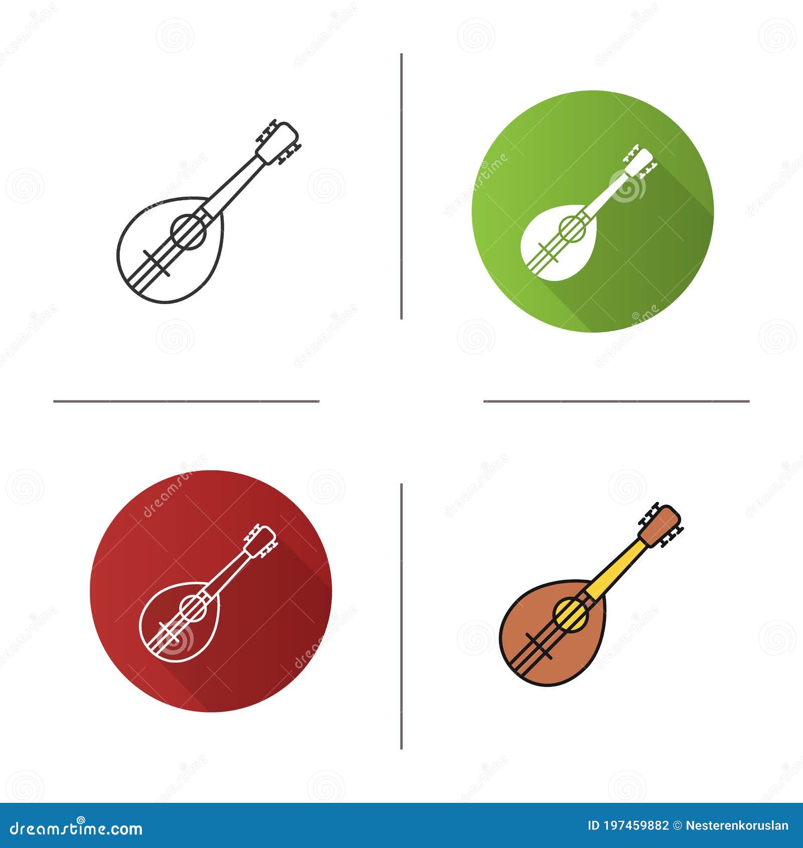 Mandolin icon stock vector. Illustration of logo, glyph 197459882