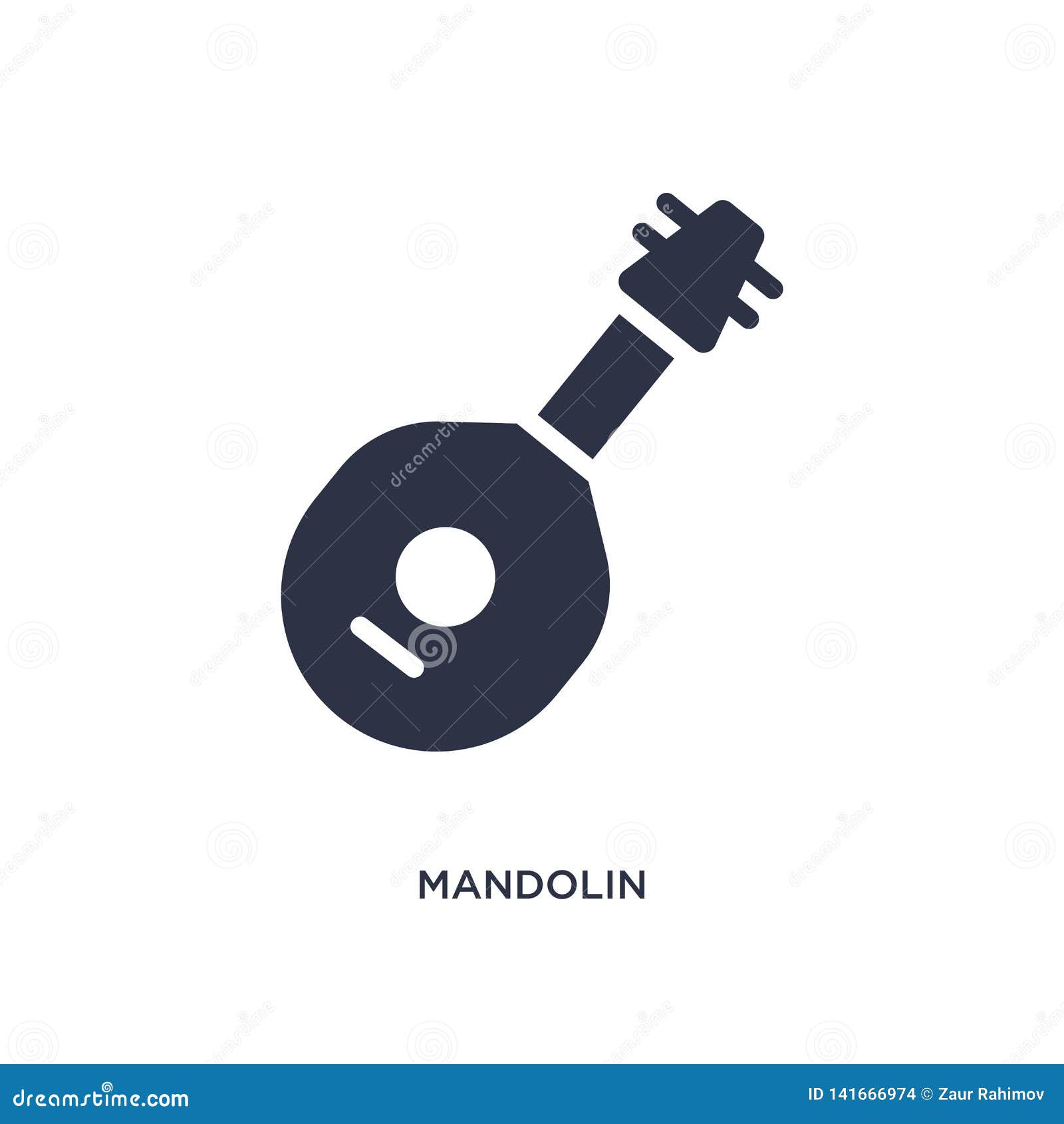 Download Mandolin Icon On White Background. Simple Element ...