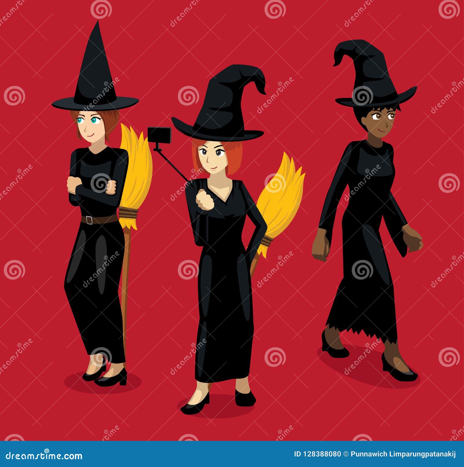 Vetores de Personagens De Desenho Animado De Manga Girl De Anime Bruxa De  Halloween e mais imagens de Adolescente - iStock