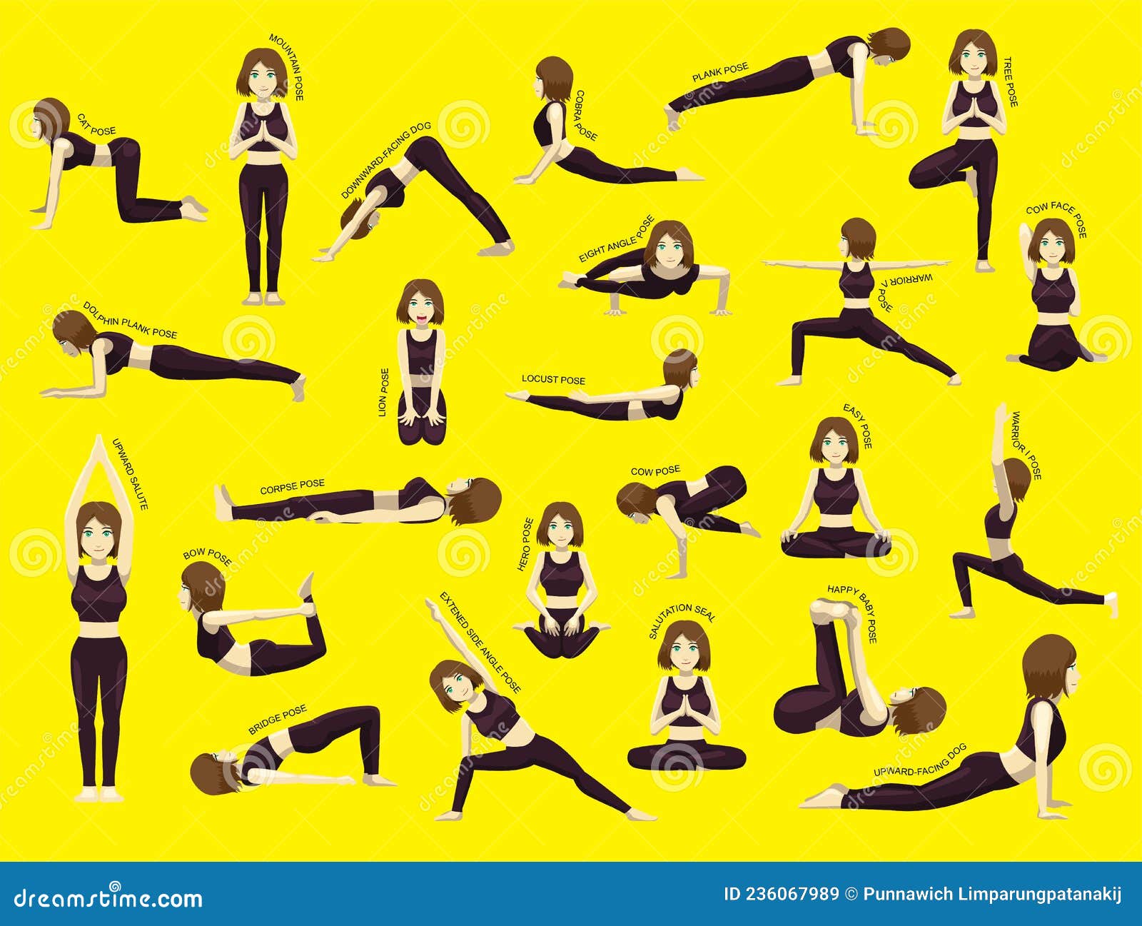 Yoga Names Set Stock Illustrations – 158 Yoga Names Set Stock  Illustrations, Vectors & Clipart - Dreamstime