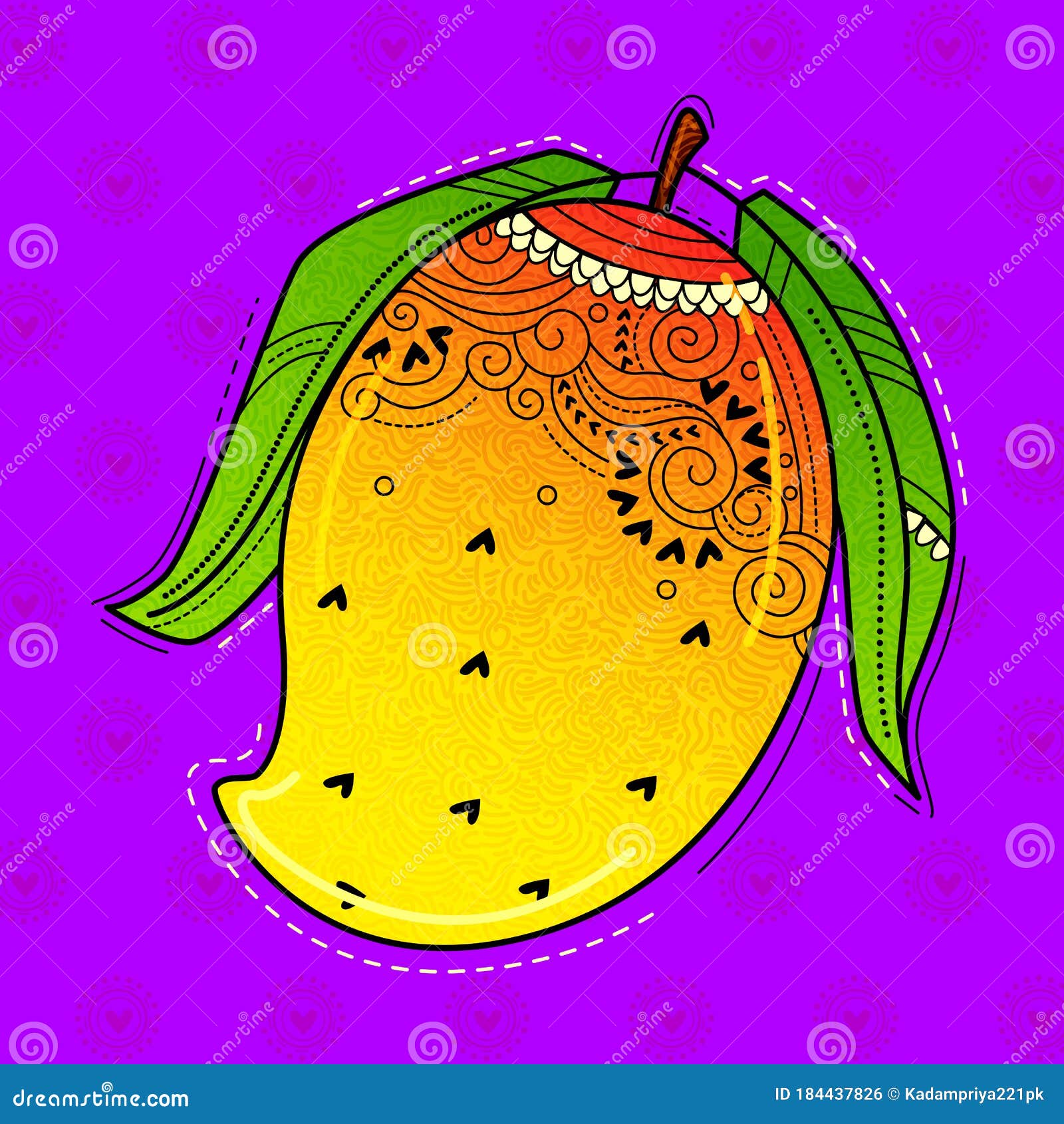 ' Alphonso Mango ' The King Of Mangoes Cartoon Vector