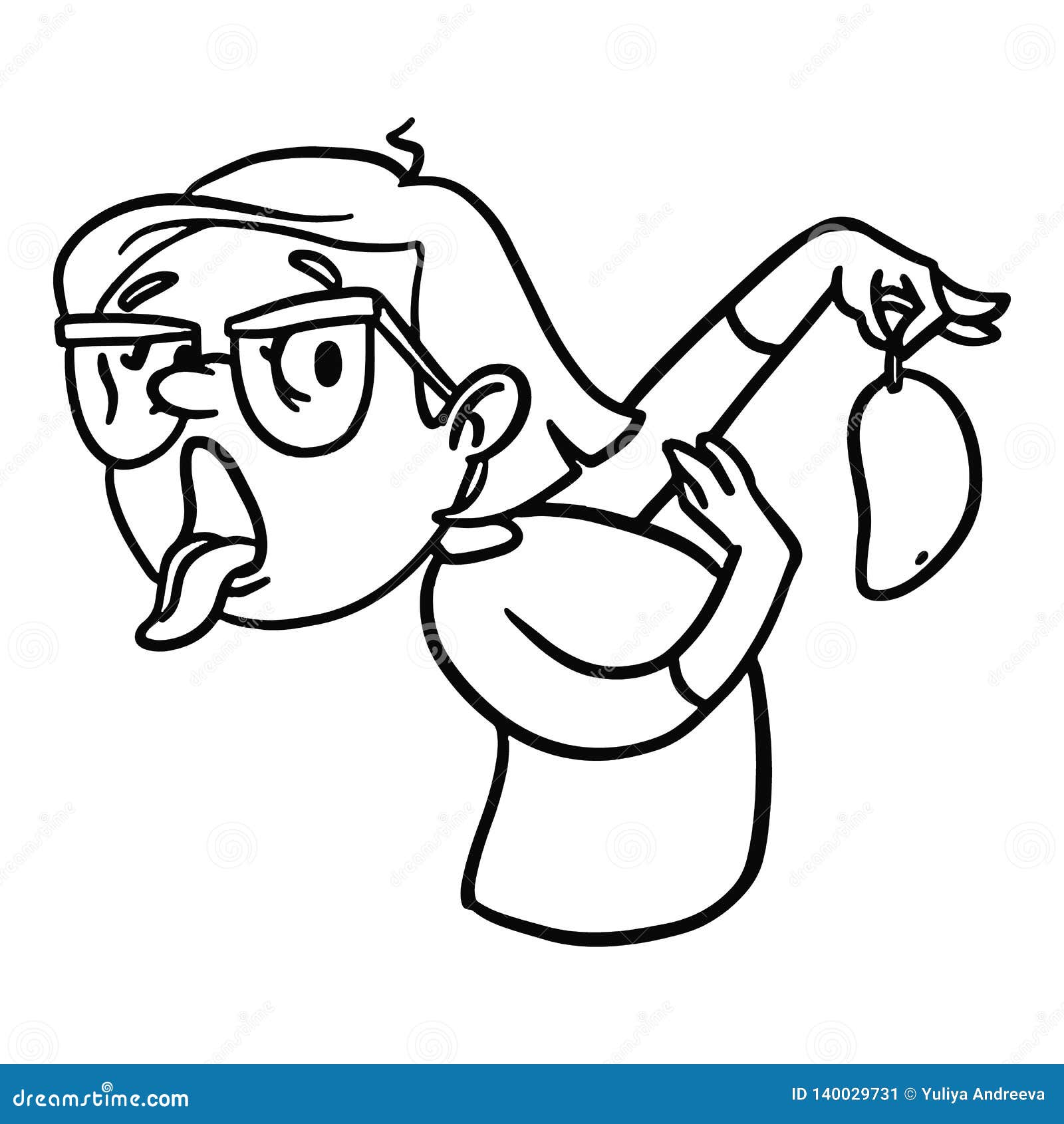 Mango fruit allergy. stock vector. Illustration of drawing 140029731