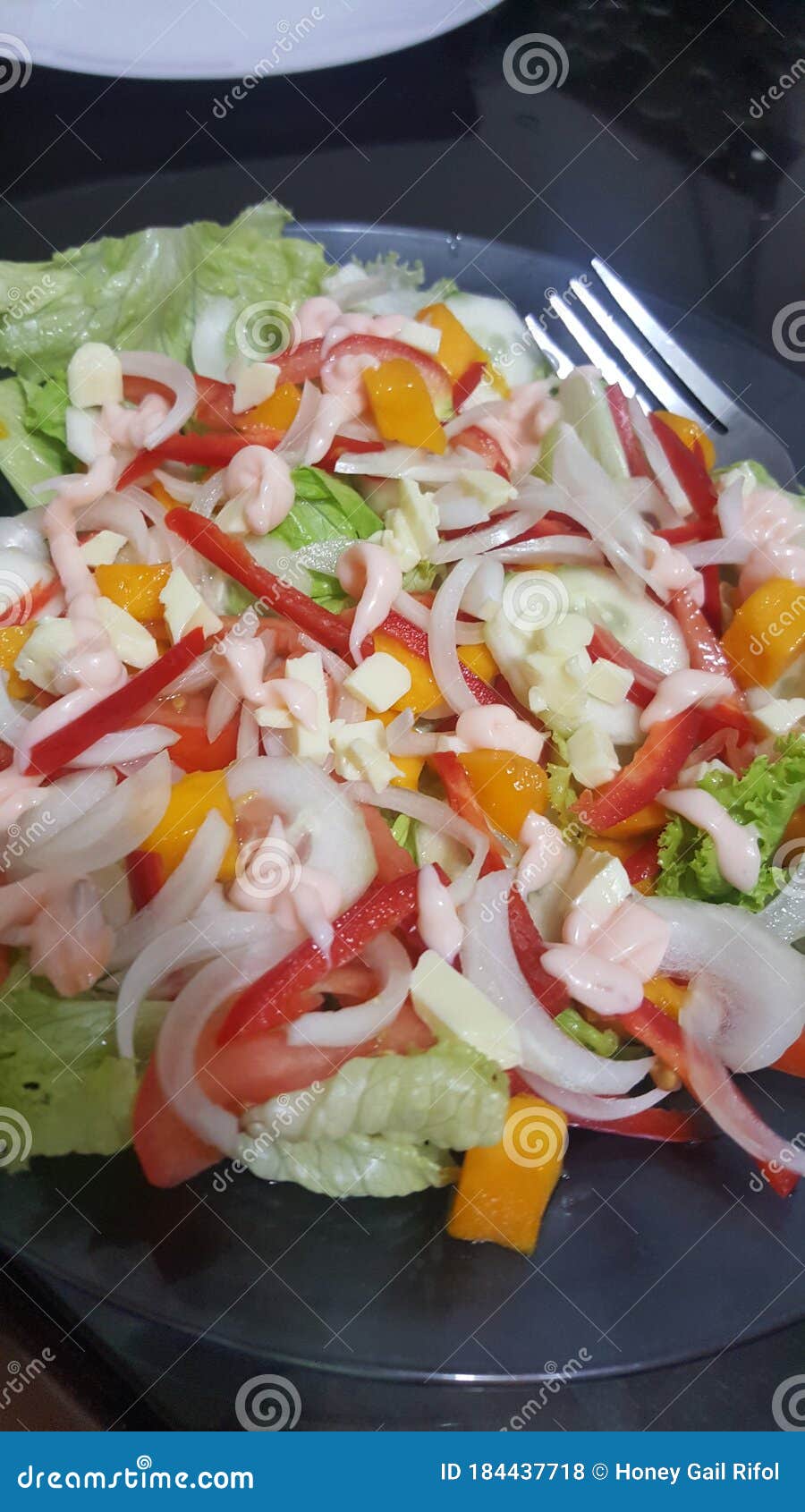 Mango bell pepper salad stock photo. Image of pepper 184437718