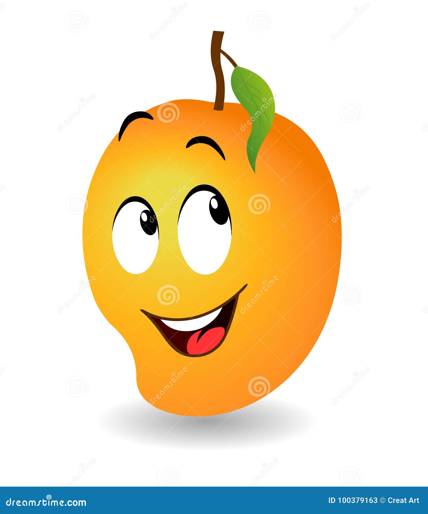 Mango Cartoon stock vector. Illustration of juicy, cartoon - 100379163