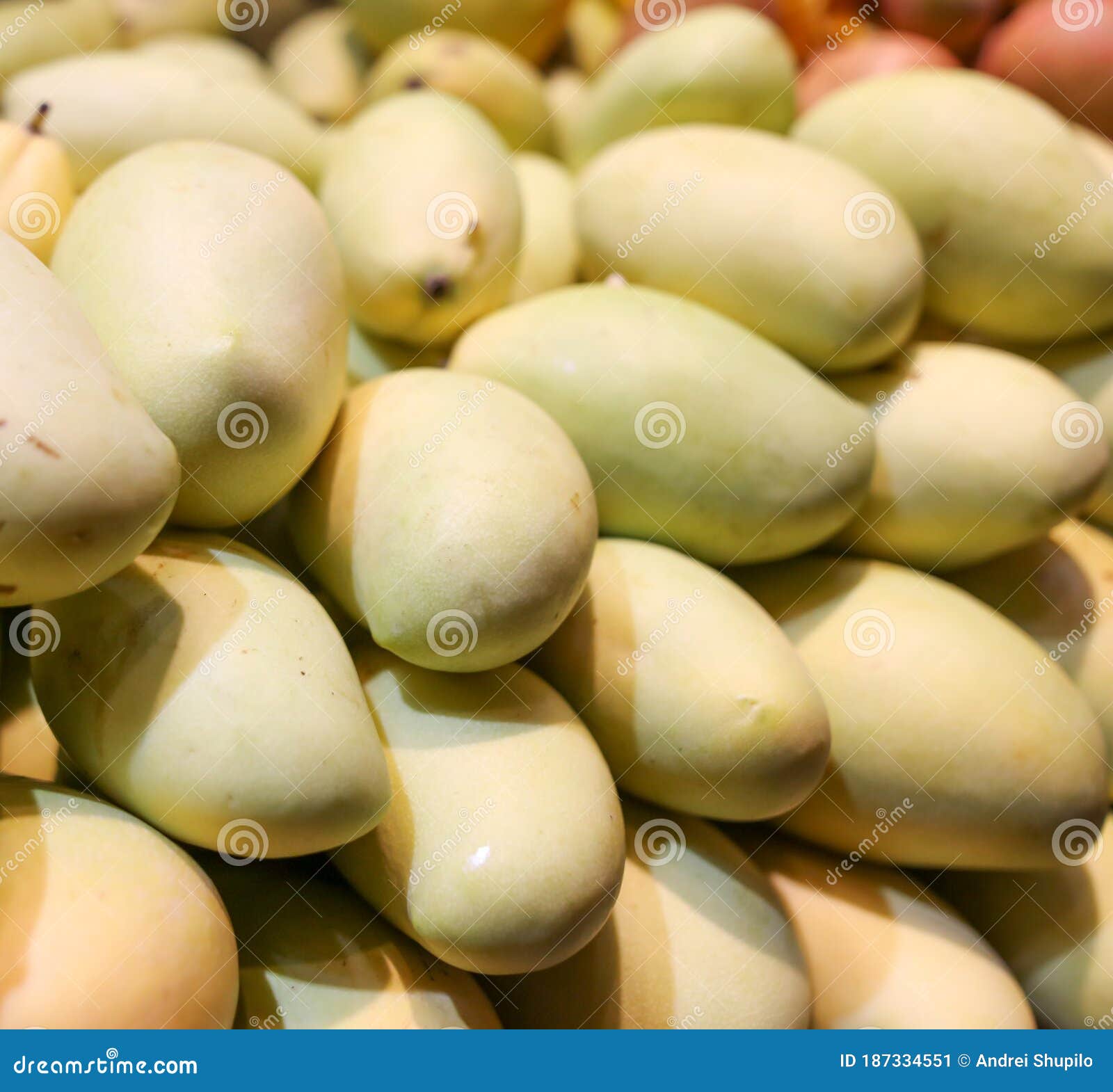 Mango on the Counter in the Market Stock Image Image of juice