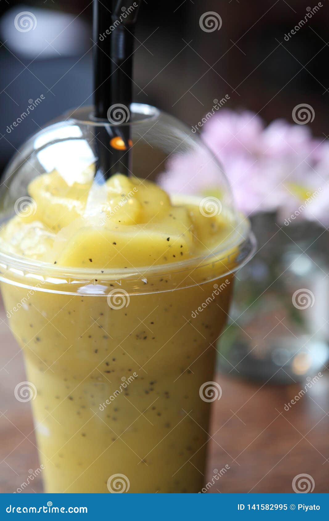 Mango frappe juice drink stock image. Image of close 141582995