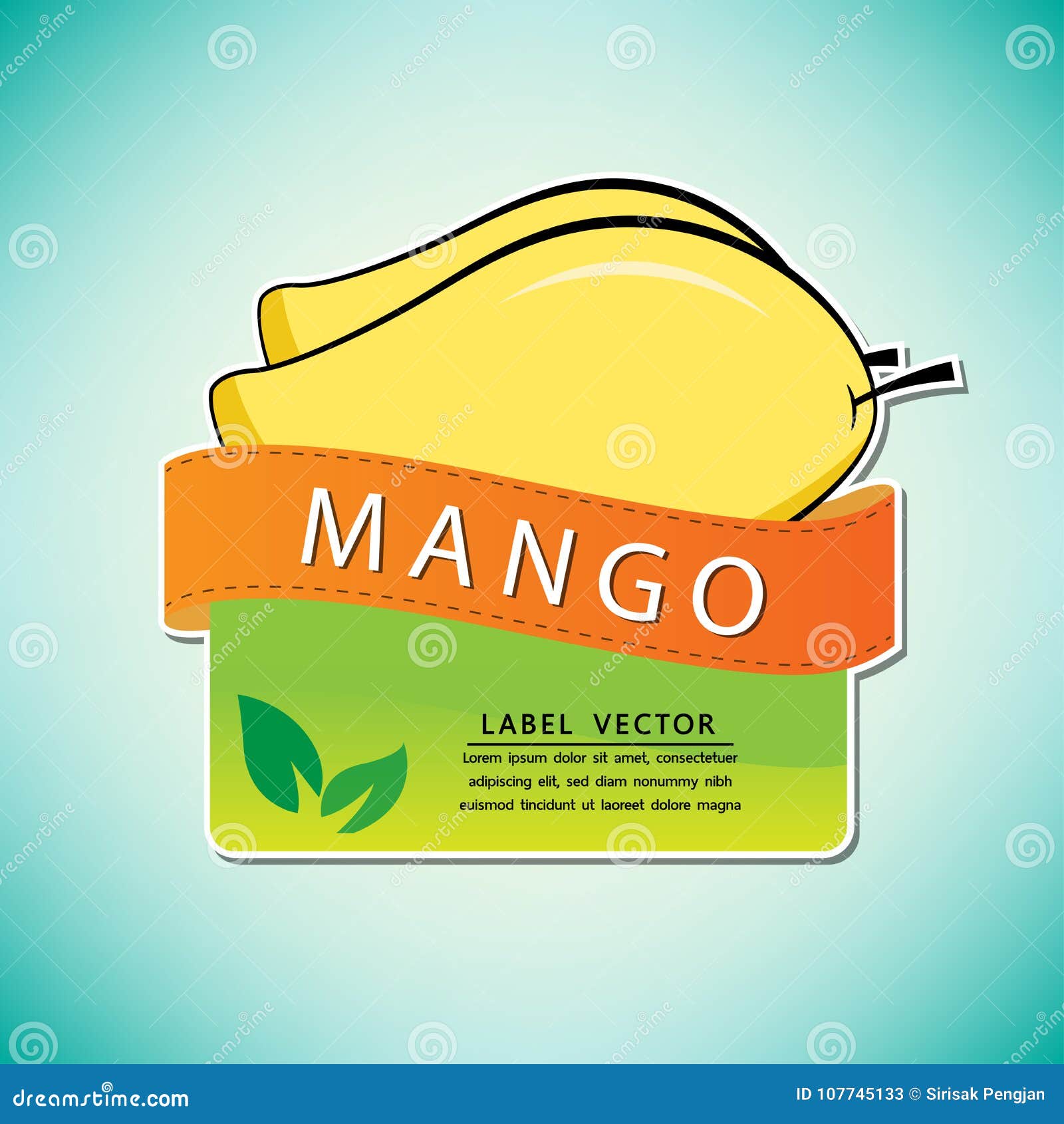 The Mango Fruit Label, Illustration Stock Illustration Illustration