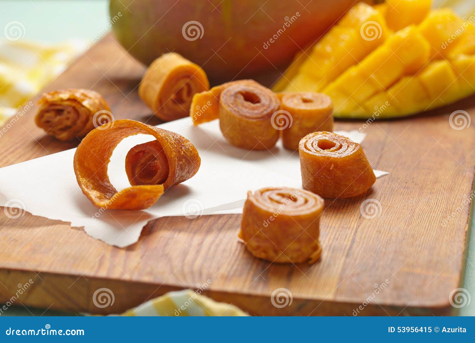 Mango fruit leather stock image. Image of delicious, organic 53956415