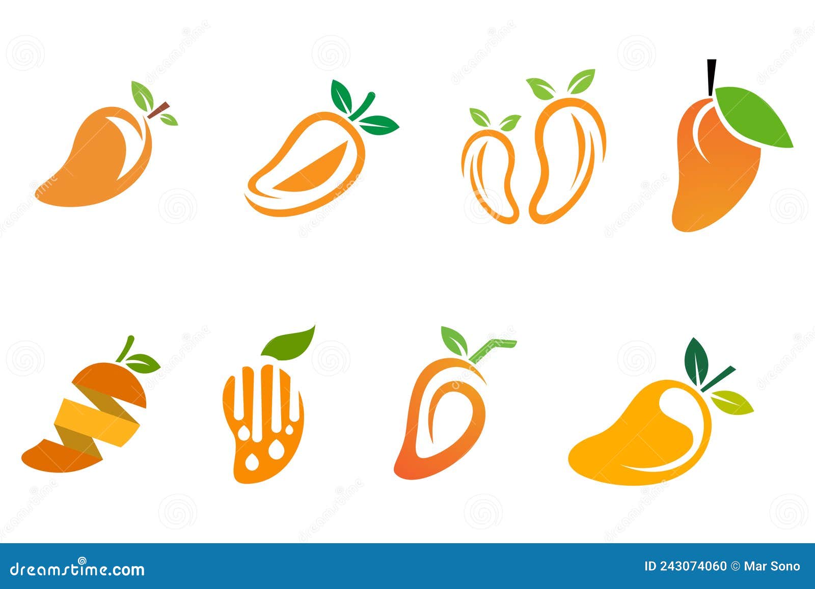 Mango Fruits Fresh Juice Logo Vector Stock Vector Illustration of
