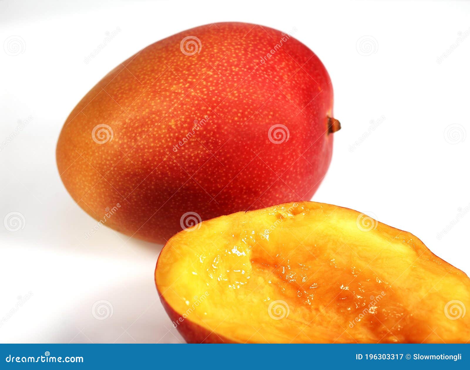 Mango, Mangifera Indica, Fruits Against White Background Stock Image