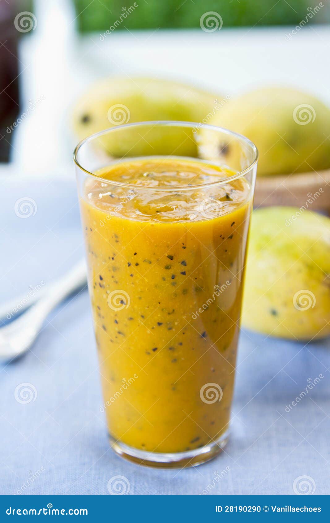 Mango with Passion Fruit Smoothie Stock Photo Image of mango, food 28190290