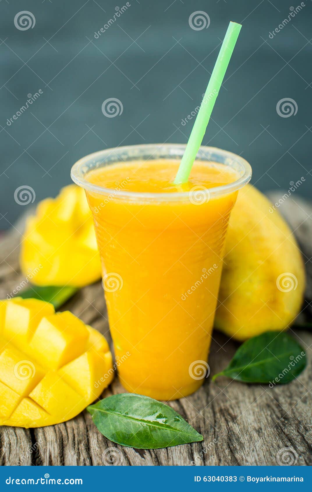 Mango Shake. Fresh Tropical Fruit Smoothies Stock Image Image of