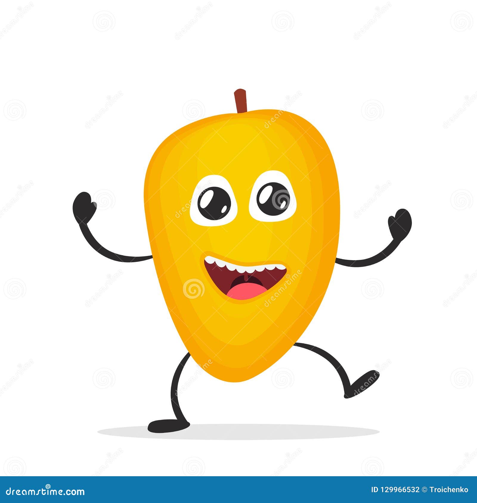 Mango Sonriente Feliz Concepto Divertido De La Fruta Icono Plano Del  Personaje De Dibujos Animados Ilustración Del Vector Ilustración del Vector  - Ilustración de sano, planta: 129966532