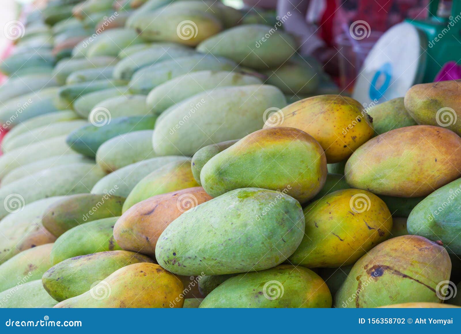 Mango store on the way . stock photo. Image of mango 156358702