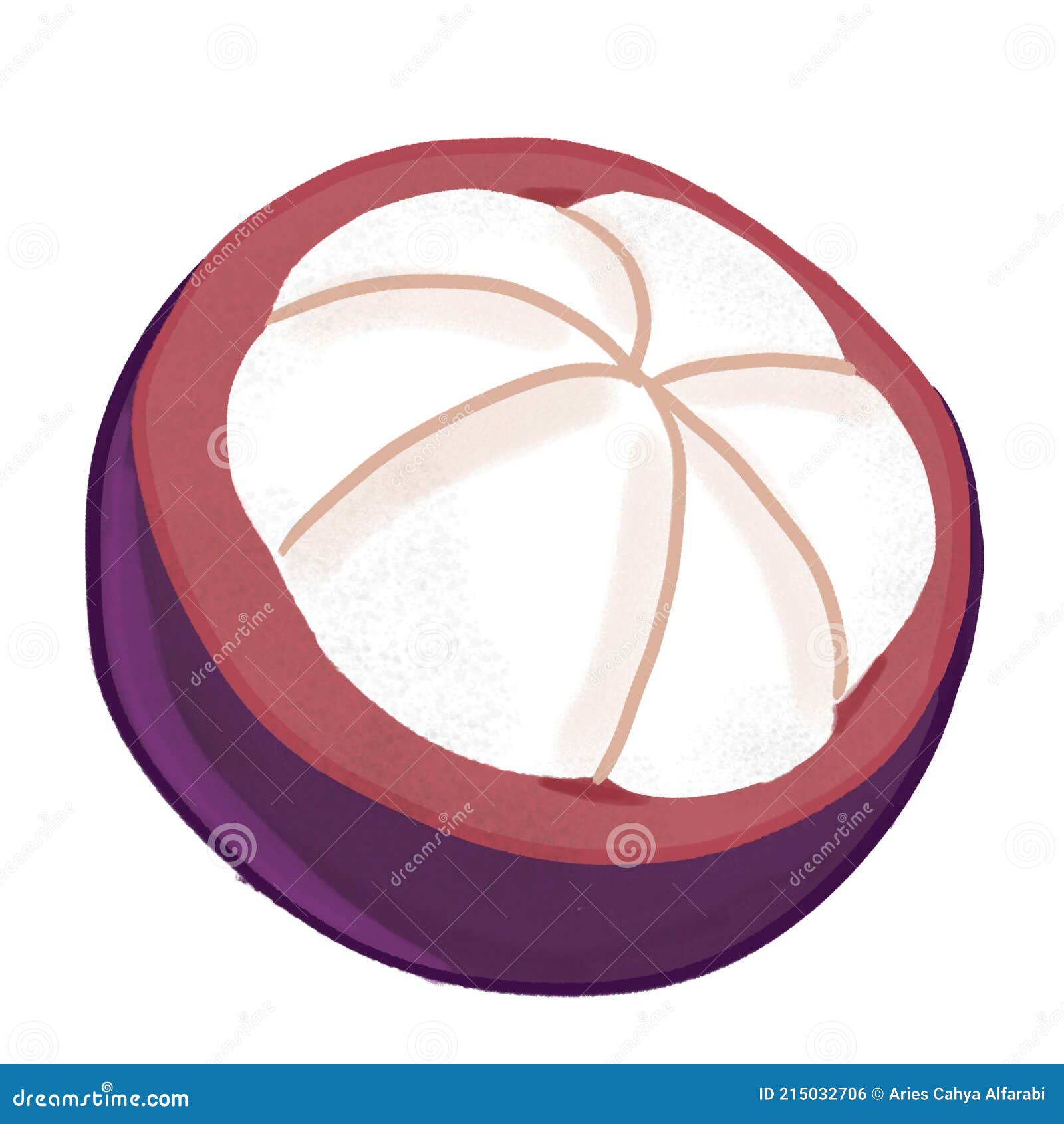 Mangosteen Emoji Icon Logo Fruit Stock Illustration Illustration of