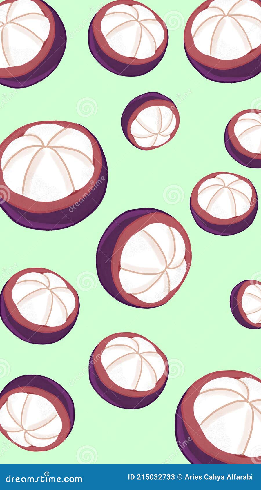 Mangosteen Fruit Pattern Wallpaper Background Stock Illustration Illustration of brown, brand
