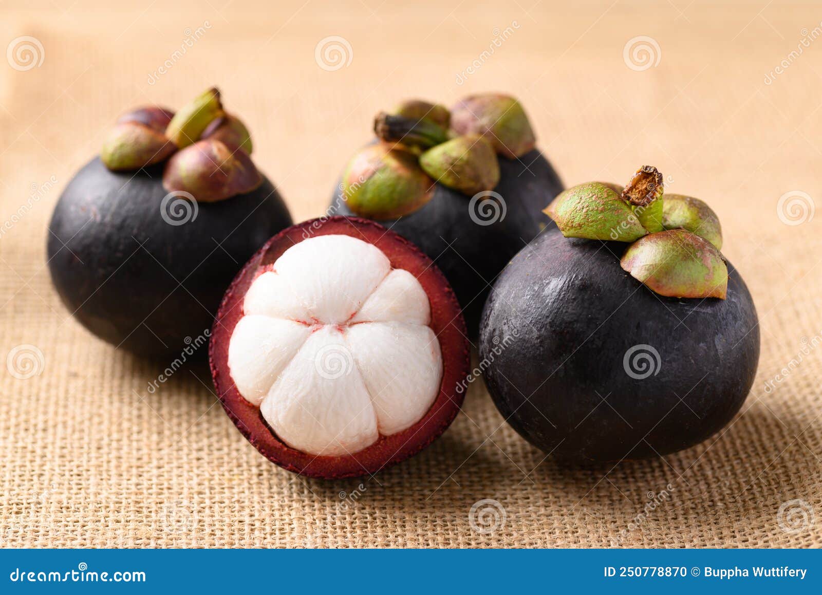 Mangosteen Fruit Ready To Eating, Tropical Fruit Stock Photo Image of