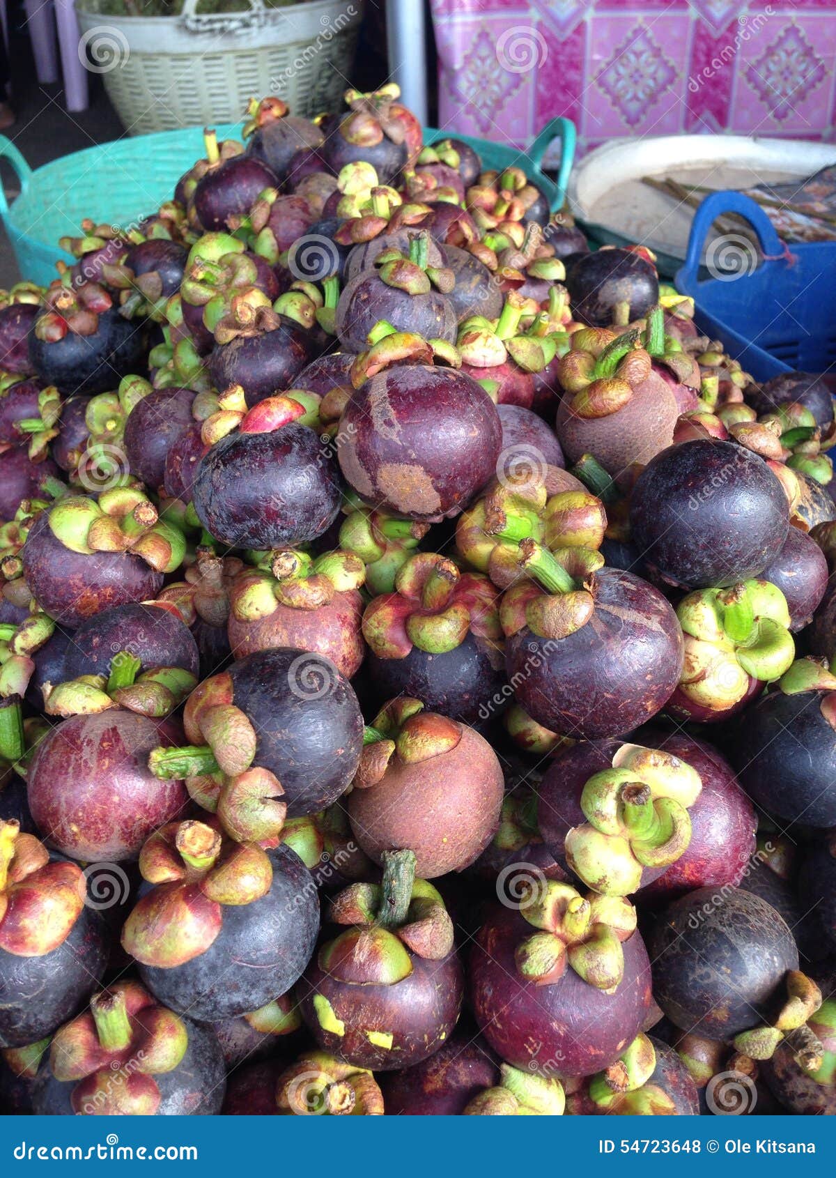 Mangosteen stock photo. Image of market, topical, fruit 54723648