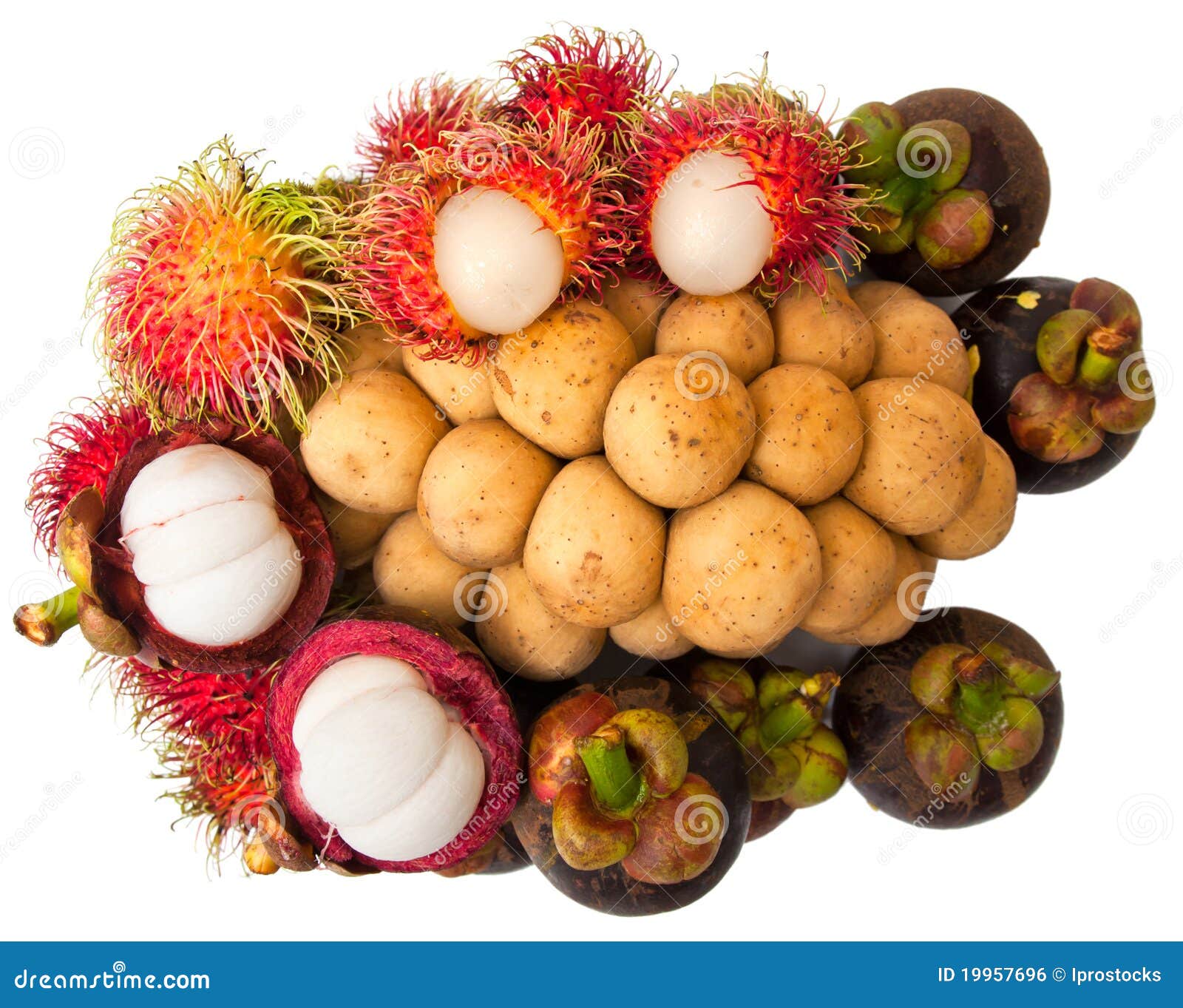 Mangosteen, Southern Longsat, Rambutan Fruit Stock Photo Image of