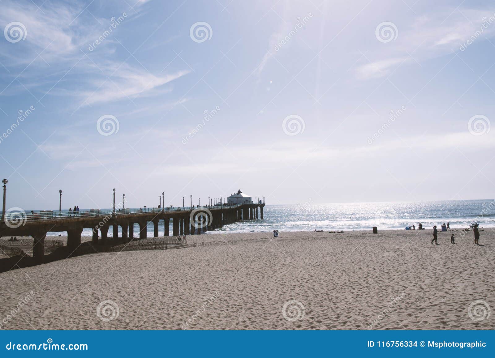 Manhattan Beach Pier stock photo. Image of southern - 116756334