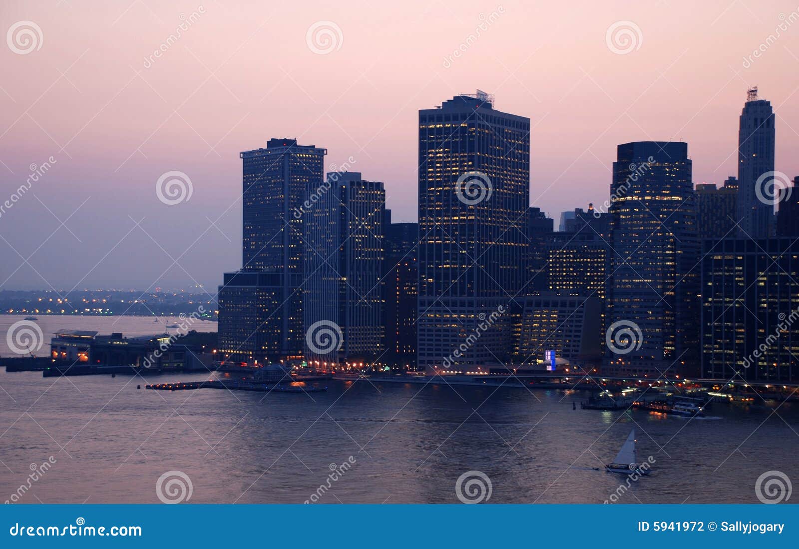 Manhattan, Long Island stock photo. Image of purple, manhattan 5941972