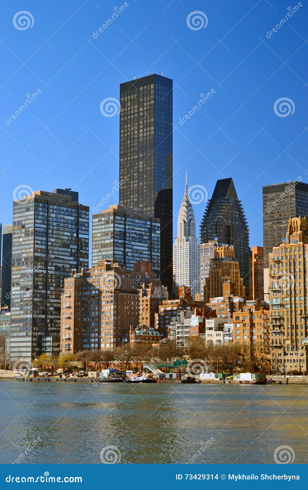 Manhattan. stock photo. Image of state, vertical, landmark 73429314