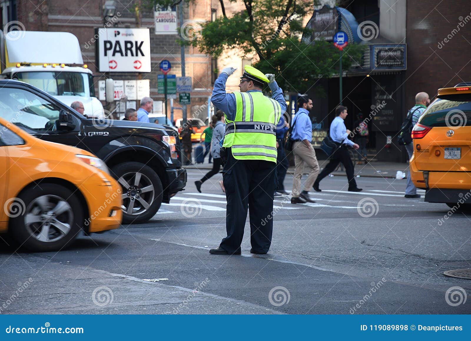 Nypd Cop Directing Traffic In Nyc Editorial Photo 14508019