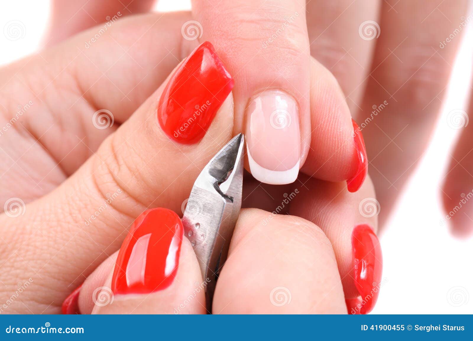 Manicure Applying Cutting the Cuticle Stock Image Image of applying, service 41900455