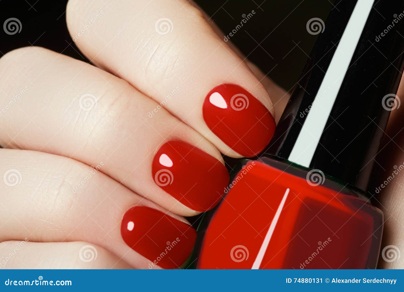 Red Nail Polish In A Hands Object Glitter Style Photo Background And  Picture For Free Download - Pngtree