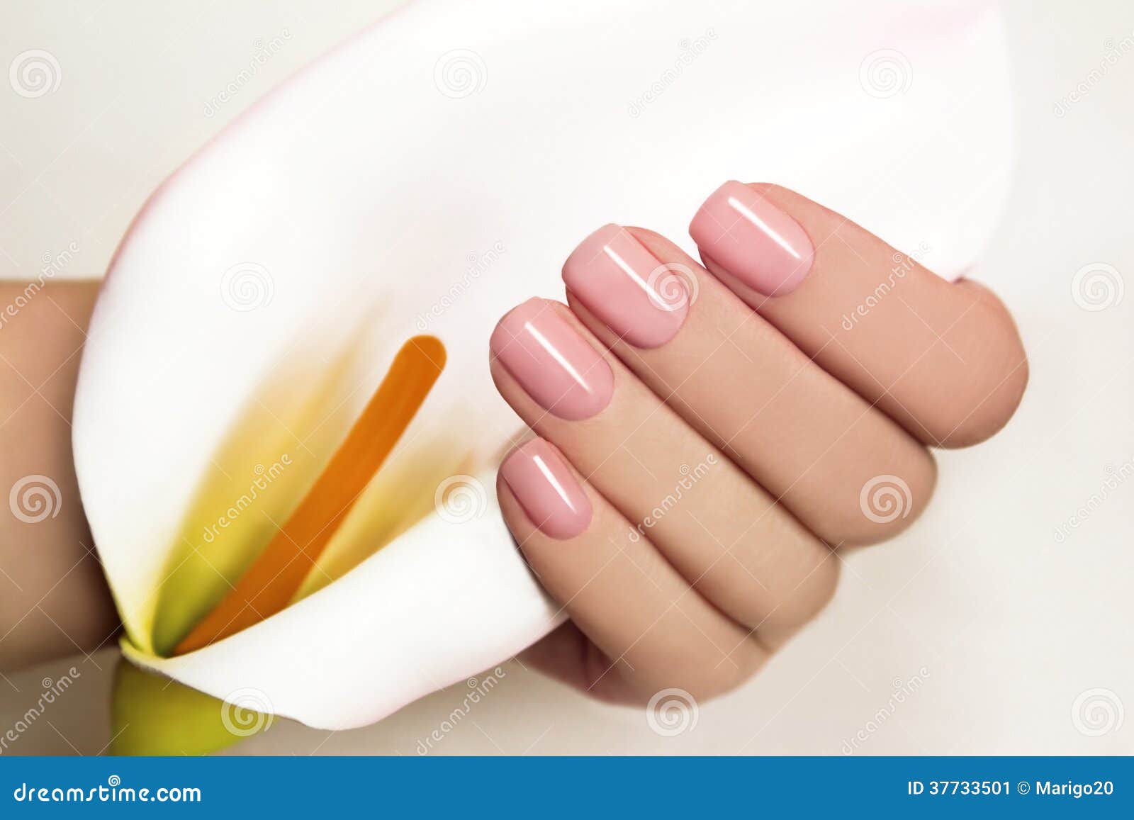 manicure with gel coating .