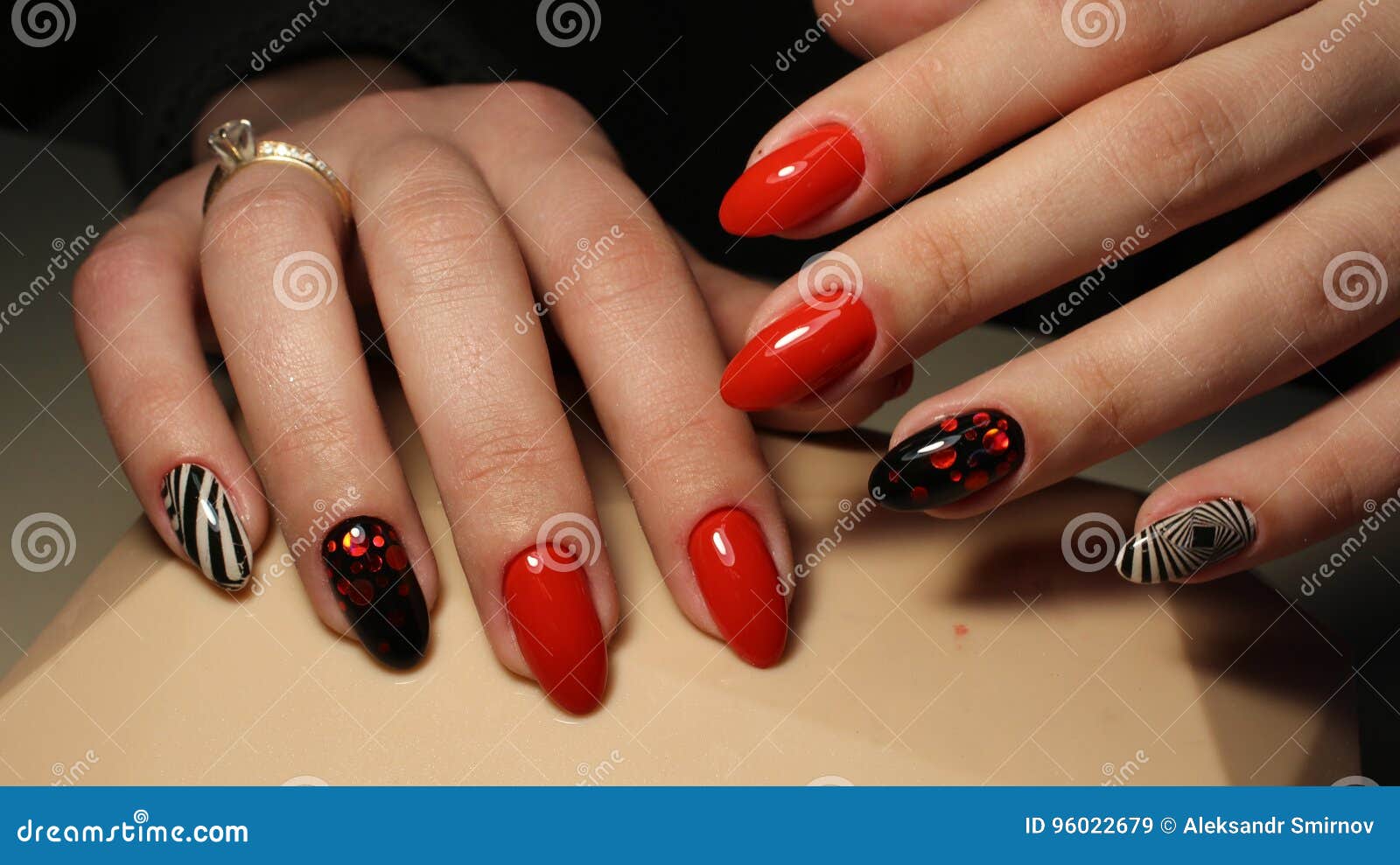 1st time black marble nails and red black design on toes. : r/Nails