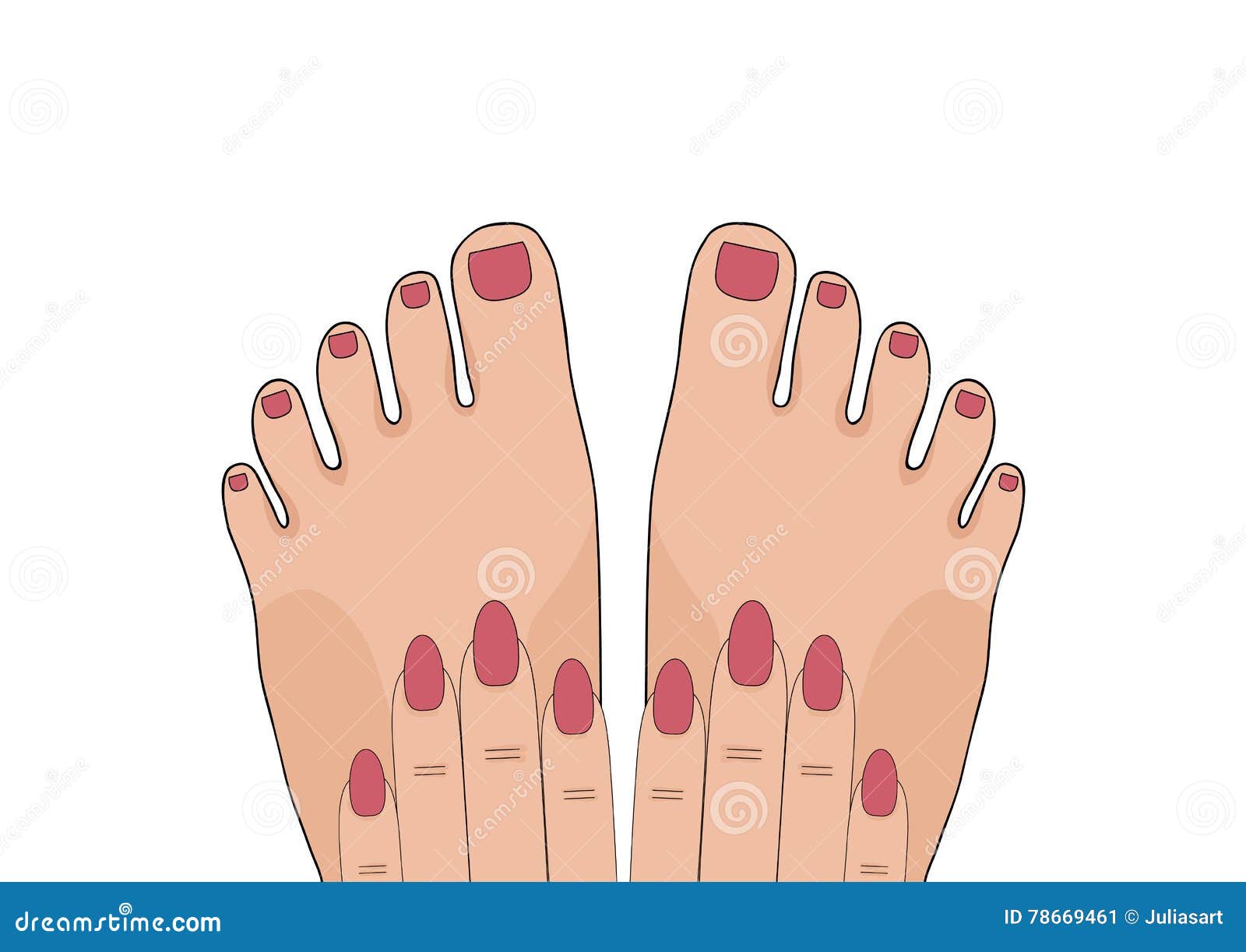 Manicure and Pedicure. Beauty. Vector Illustration Stock Vector ...