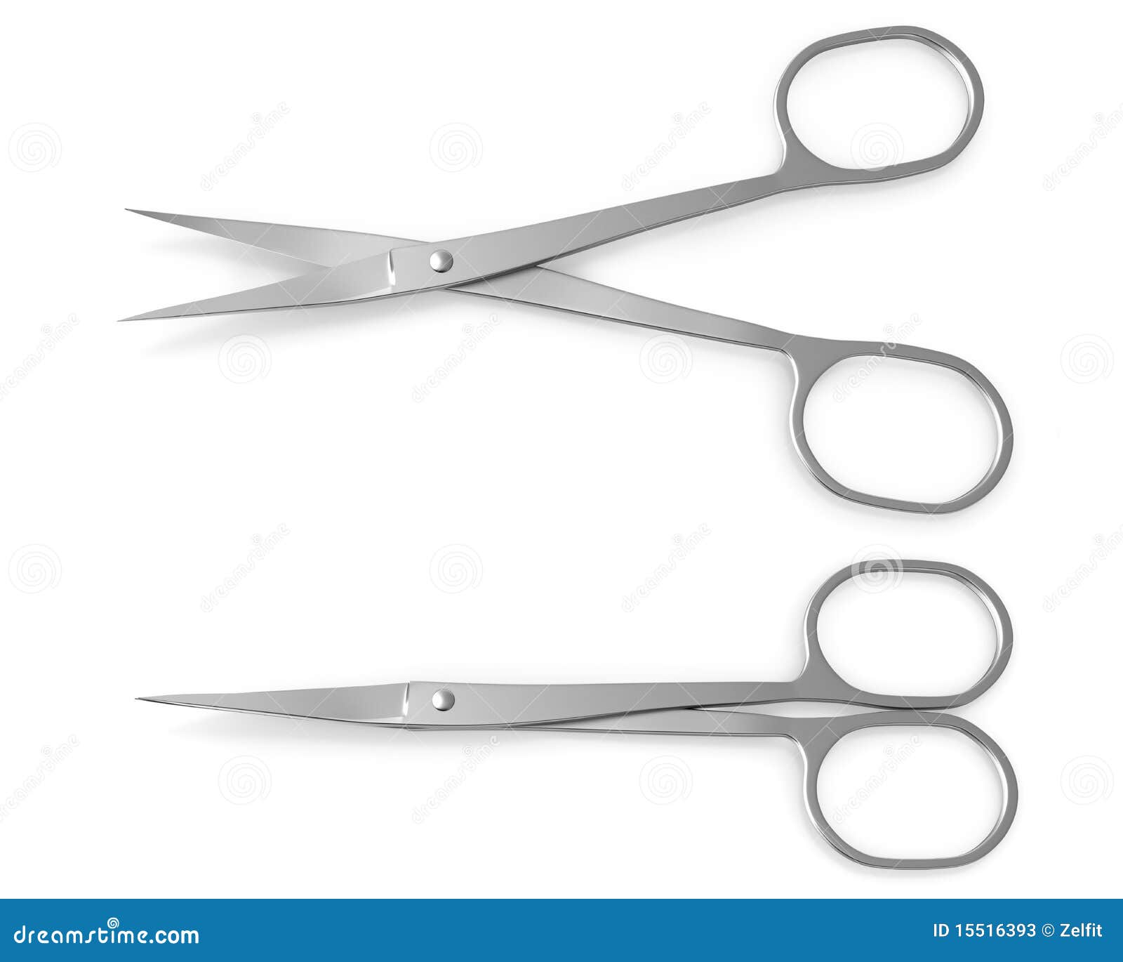 Manicure Scissors Closed and Opened Stock Illustration - Illustration ...