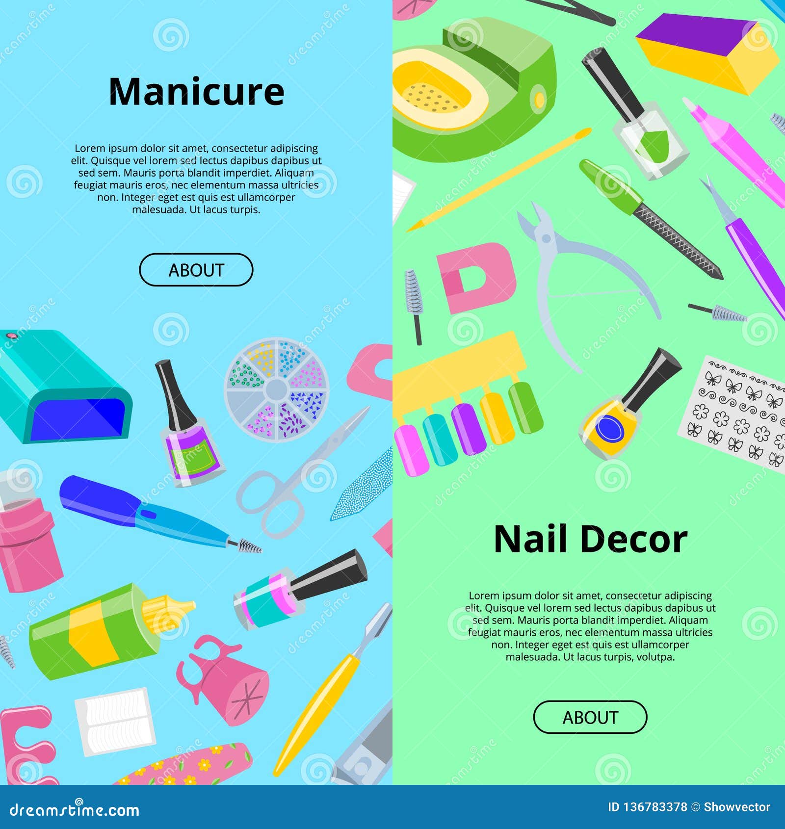 manicure seamless pattern  pedicure and manicuring accessory or tools nail-file or scissors of manicurist in nail