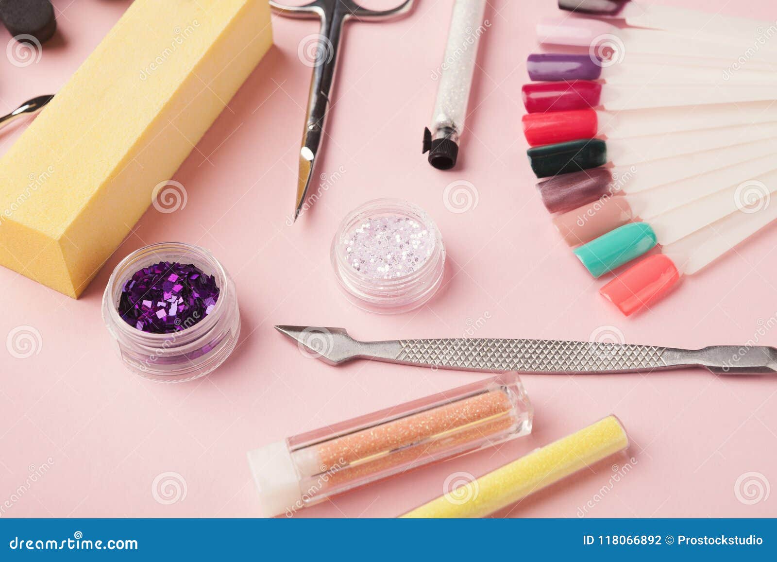 Nail Salon. Tools and Accessories for Manicure and Nail Stock Illustration  - Illustration of paint, file: 179303692