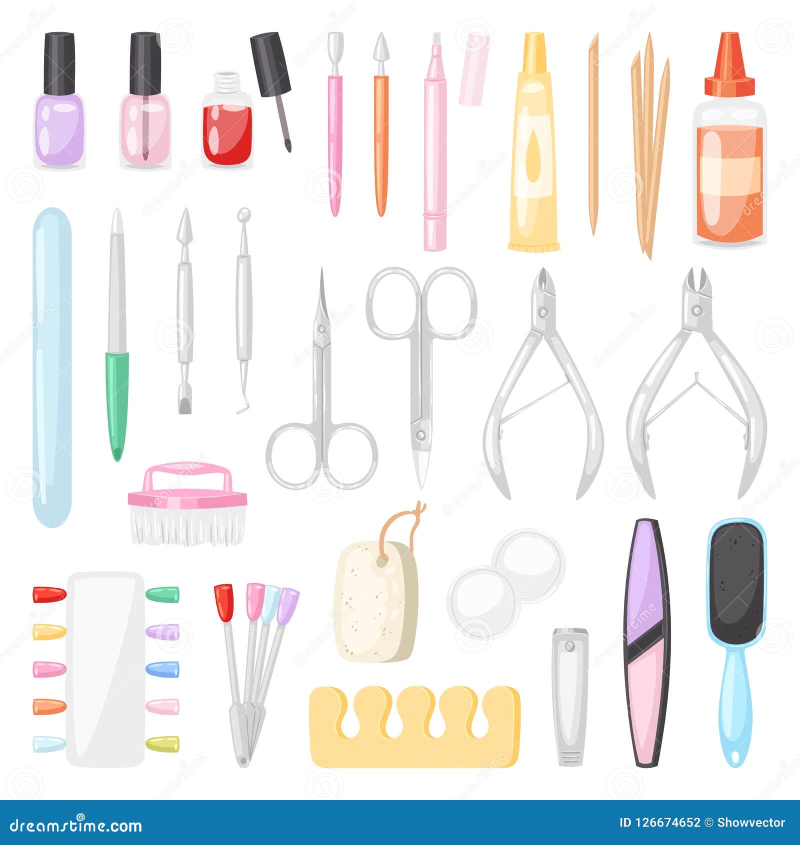 manicure  pedicure and manicuring accessory or tools nail-file or scissors of manicurist in nail-bar 