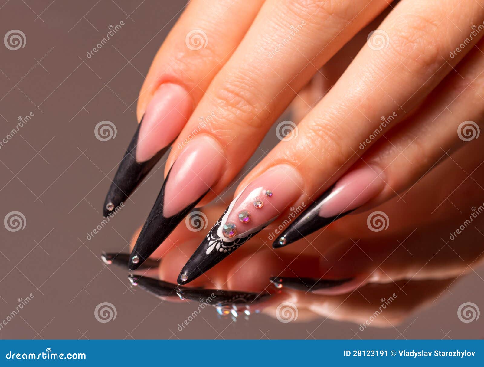 Manicure. Woman fingers stock image. Image of black, care 28123191