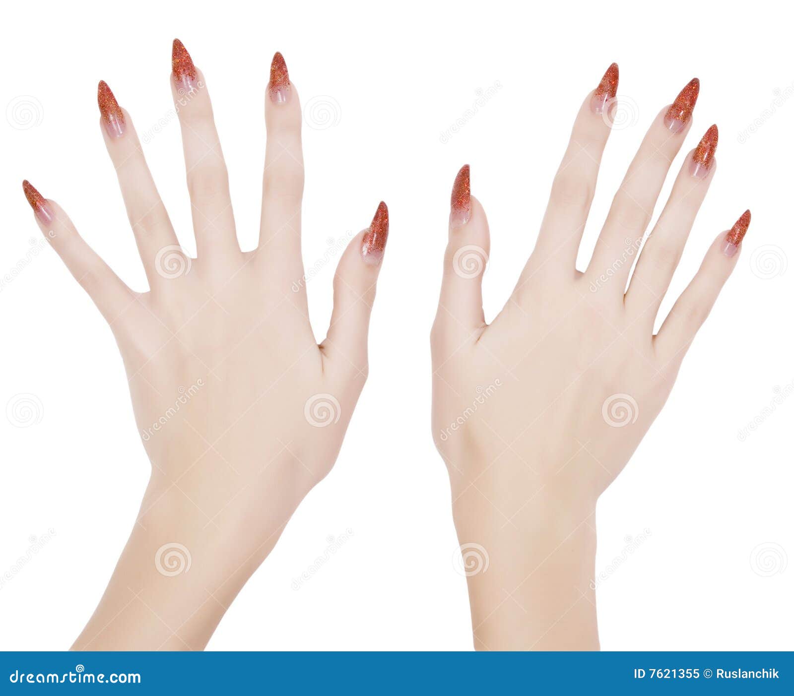 Manicured hands stock image. Image of french, bodypart - 7621355