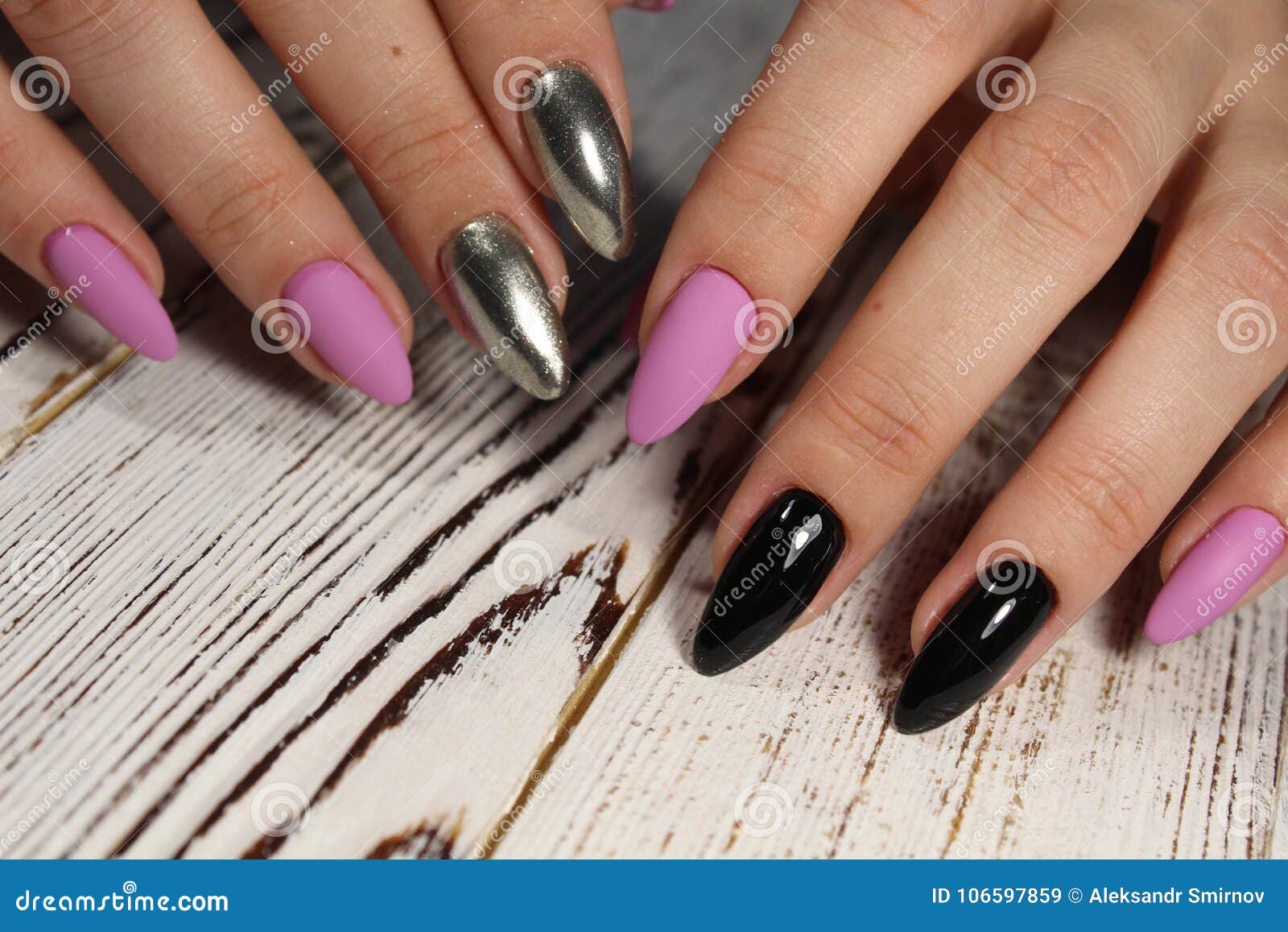 Manicured Nails Colored with Red Nail Polish Stock Image Image of