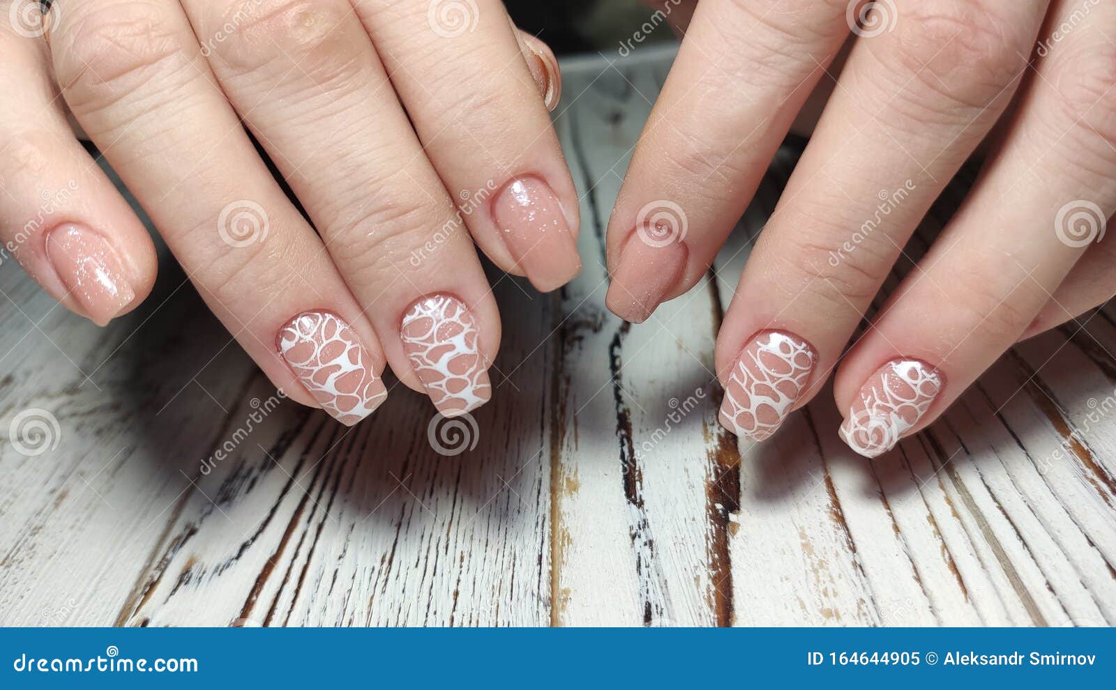 Manicured Nails Colored with Red Nail Polish Stock Image Image of