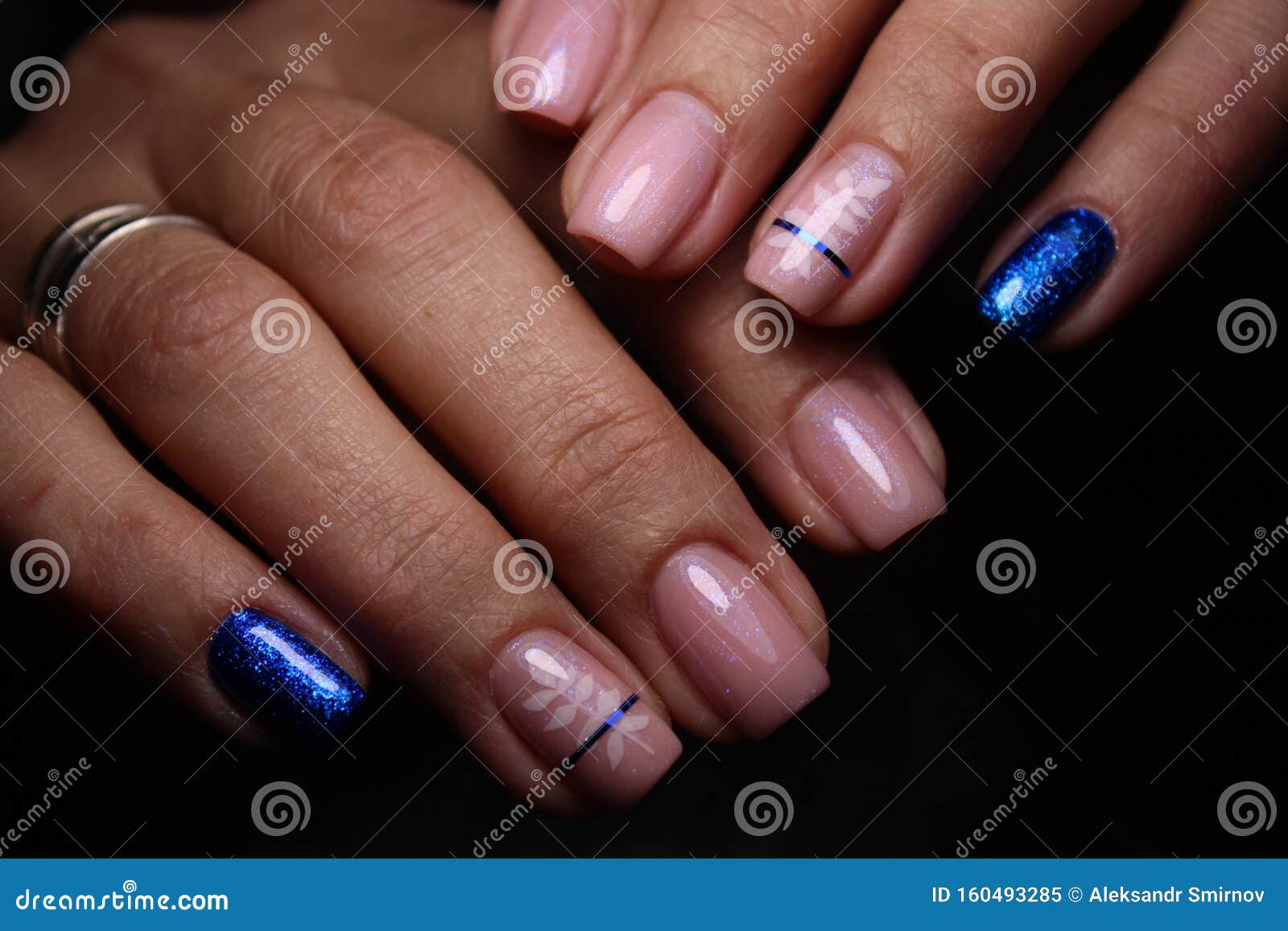 Manicured Nails Nail Polish Art Design. Best Stock Image - Image of ...