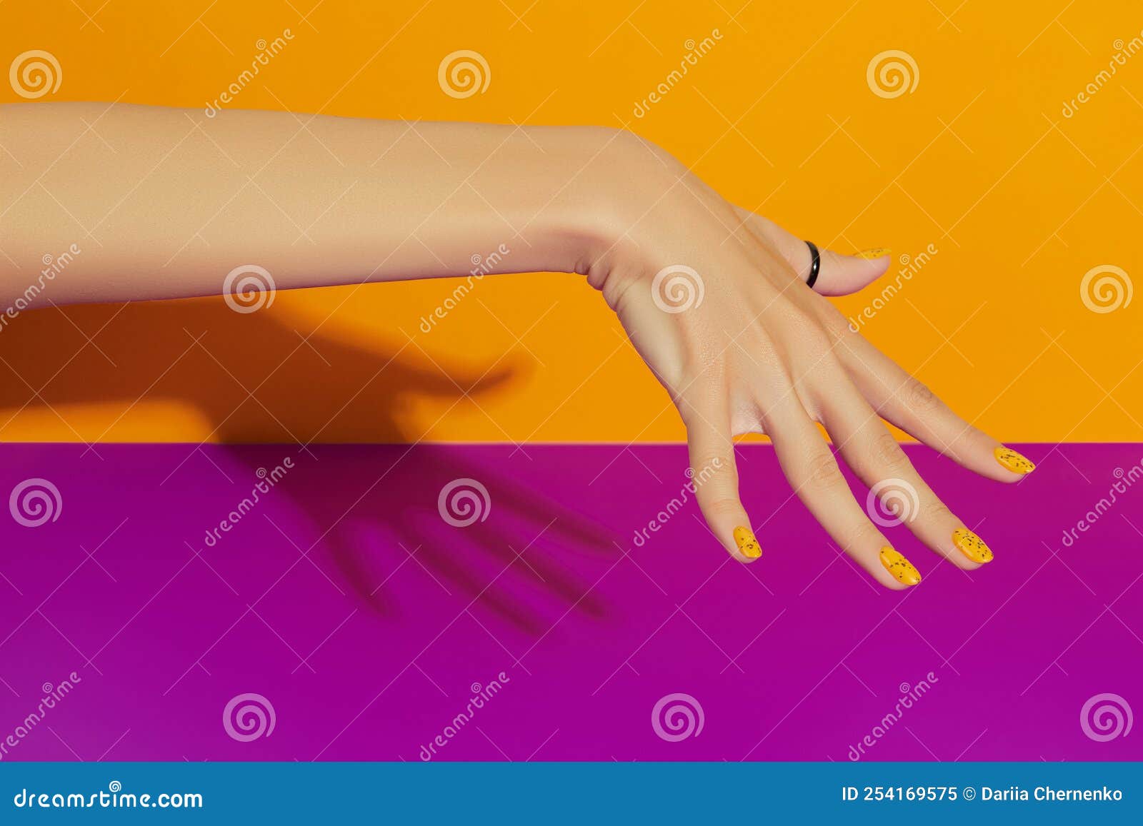 Orange and Glitter Elegant Nail Design - wide 8
