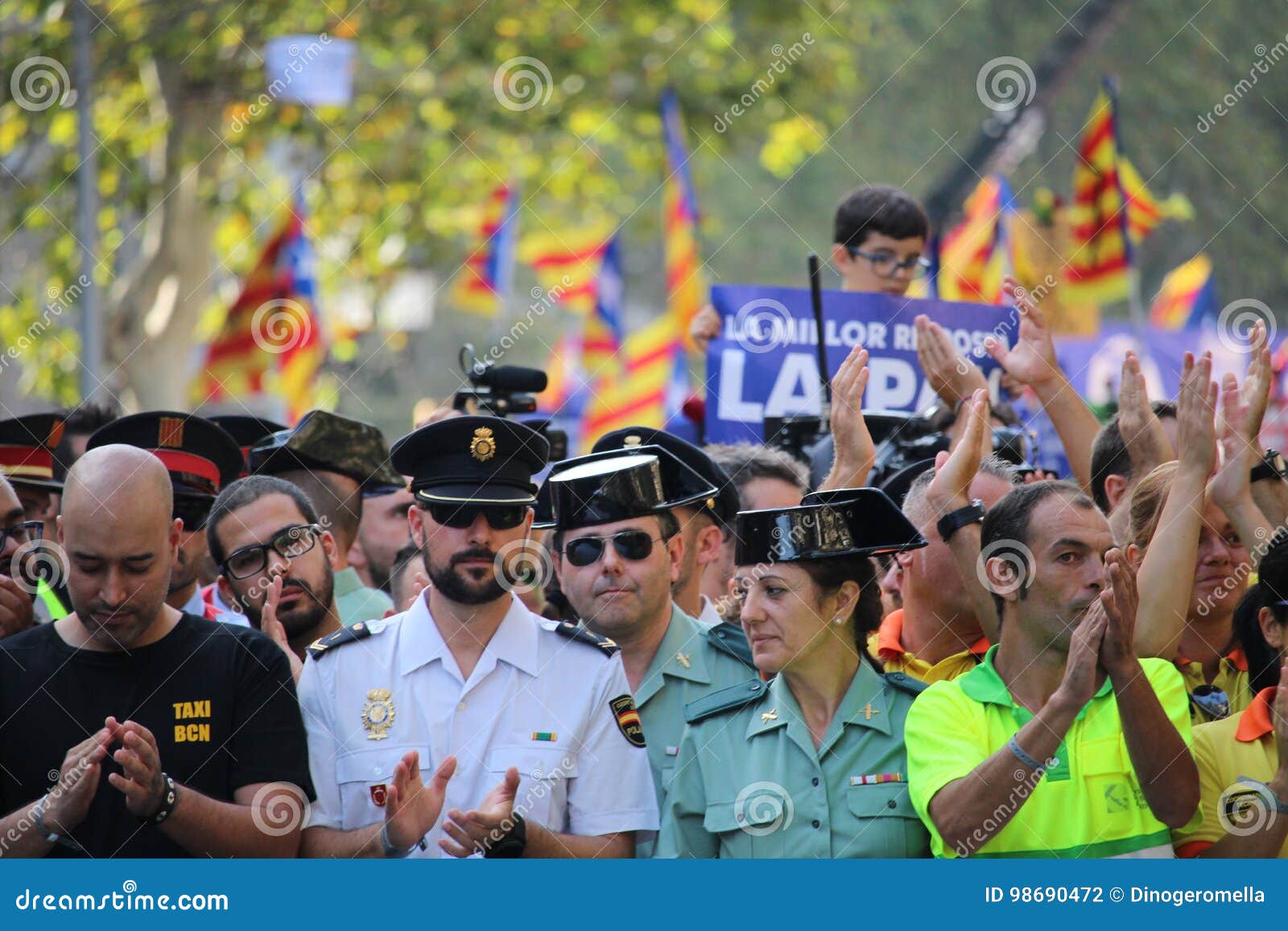 Manifestation Against Terrorism in Barcelona Editorial Photography ...