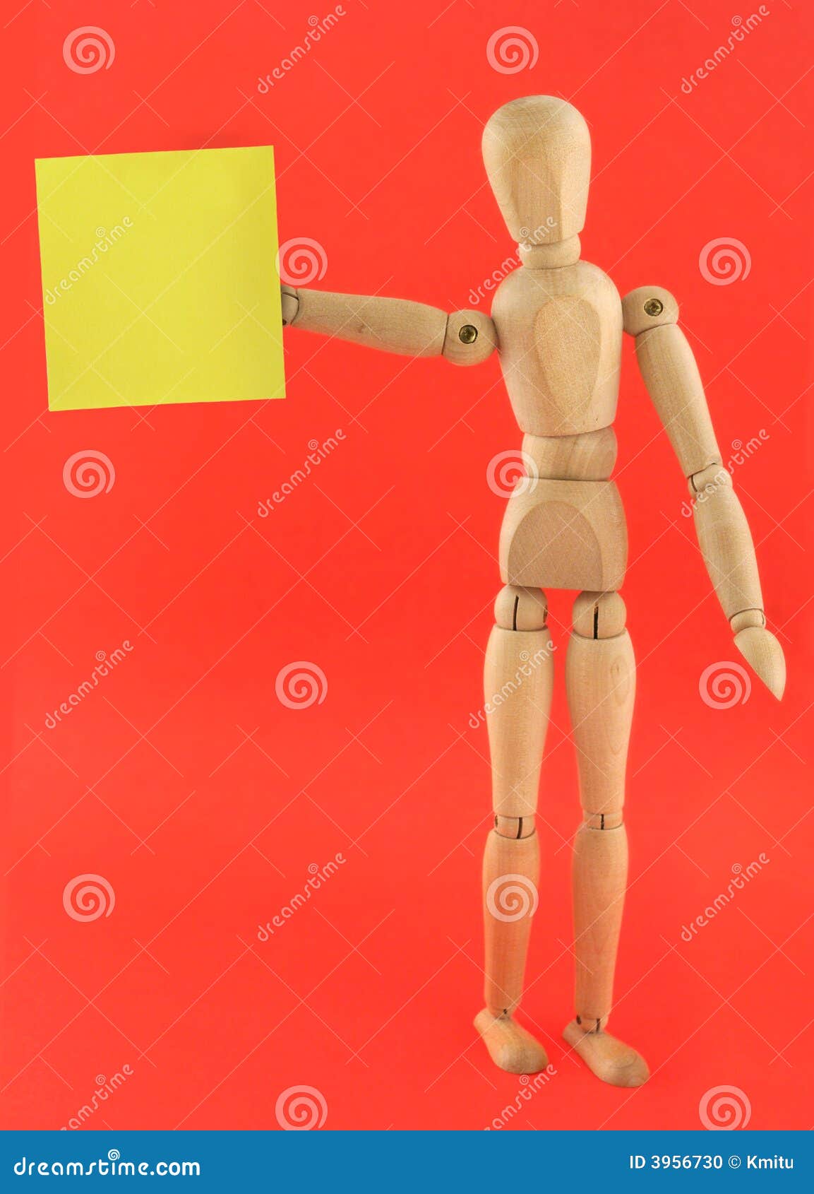 Manikin with blank note stock photo. Image of manikin 3956730