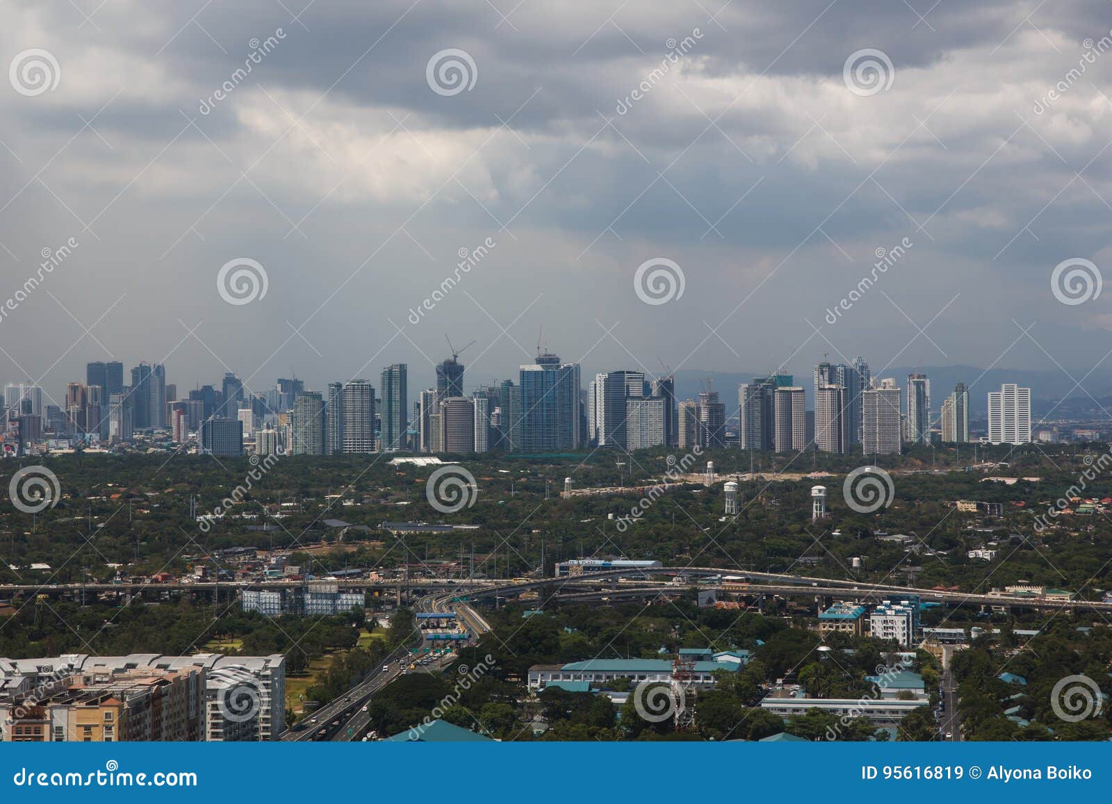 Manila Do Ar, Capital Das Filipinas Imagem de Stock Imagem de